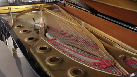vista del interior de un piano de cola