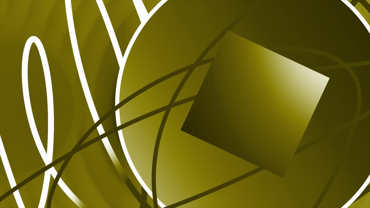 fondo geométrico abstracto con círculos verdes y cuadrado