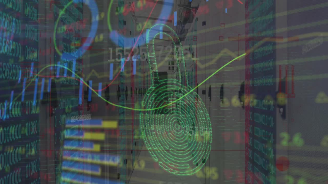 Animation of data processing over server room
