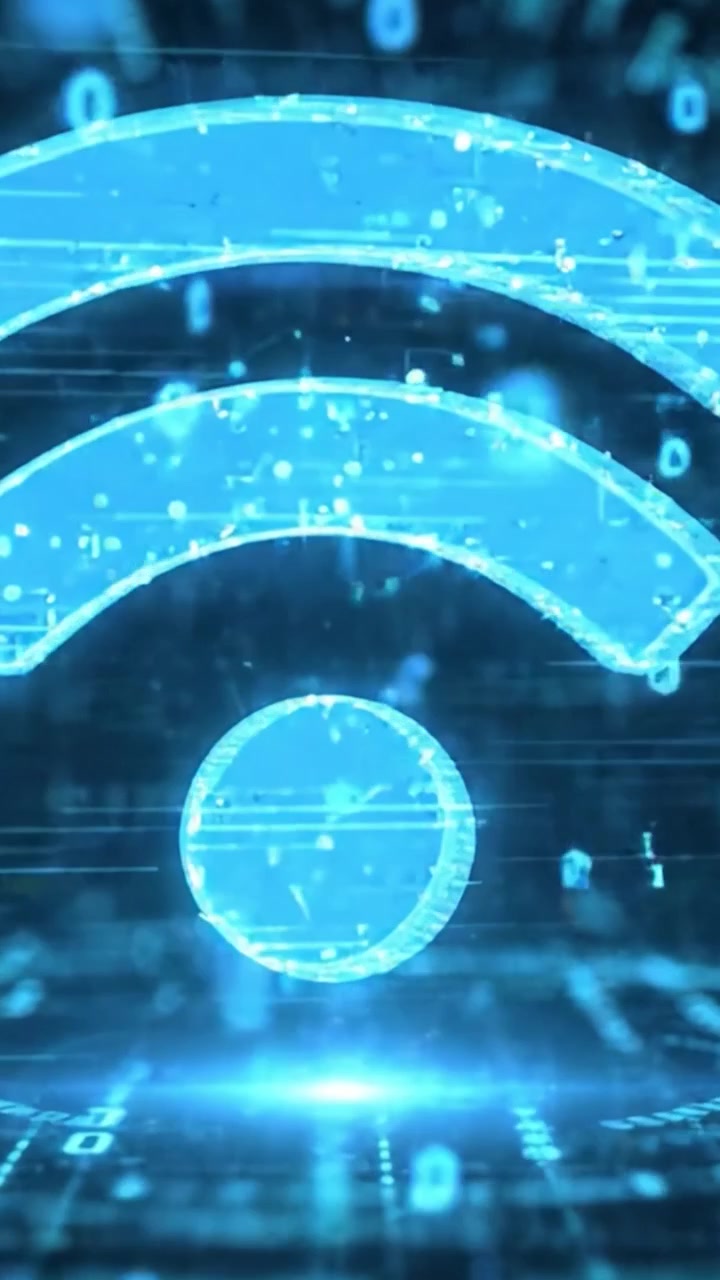 A Visual Journey Through Digital Connectivity: Exploring the Essence of Wi-Fi and Data Transmission in a High-Tech Environment with a Futuristic Vibe
