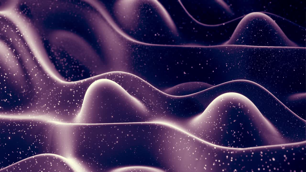 ondas abstractas de material mate negro suave con brillo interno ligero y brillos en la superficie de morphing. superficie geométrica abstracta como el paisaje o el terreno, extrudir o desplazar el ruido 3d. bucle 4k