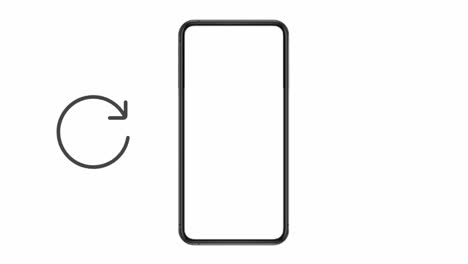 Ios-Iphone-Smartphone-Rotierende-Animation-Drehen-Drehenden-Weißen-Hintergrund-3D-Rendering