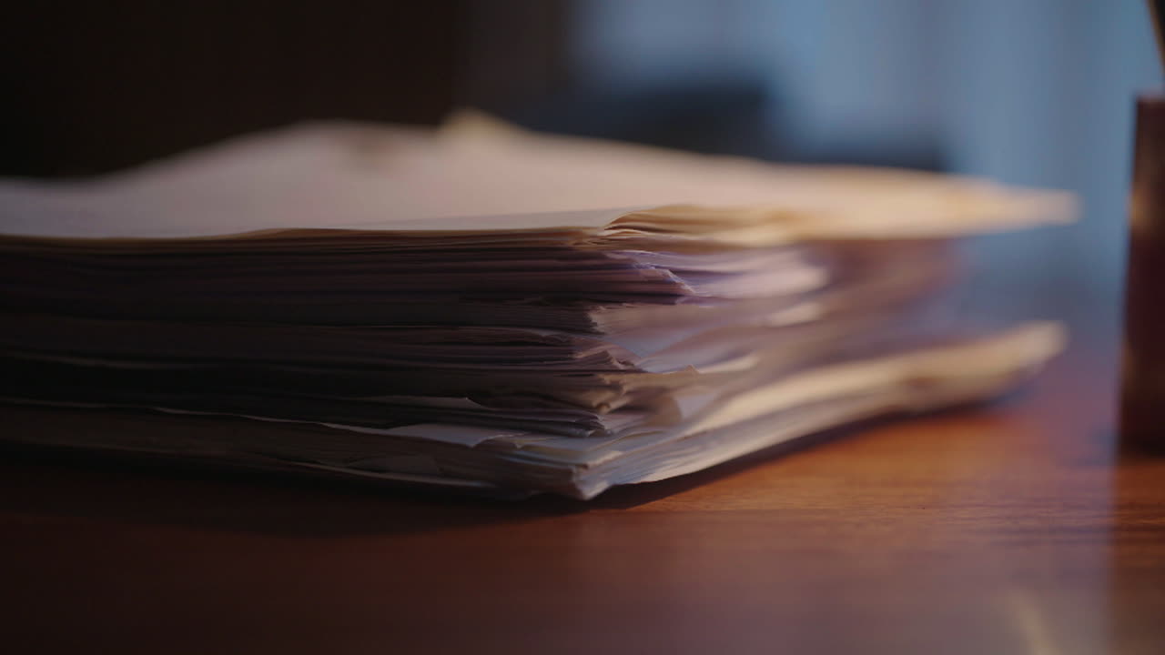 Documents on a desk