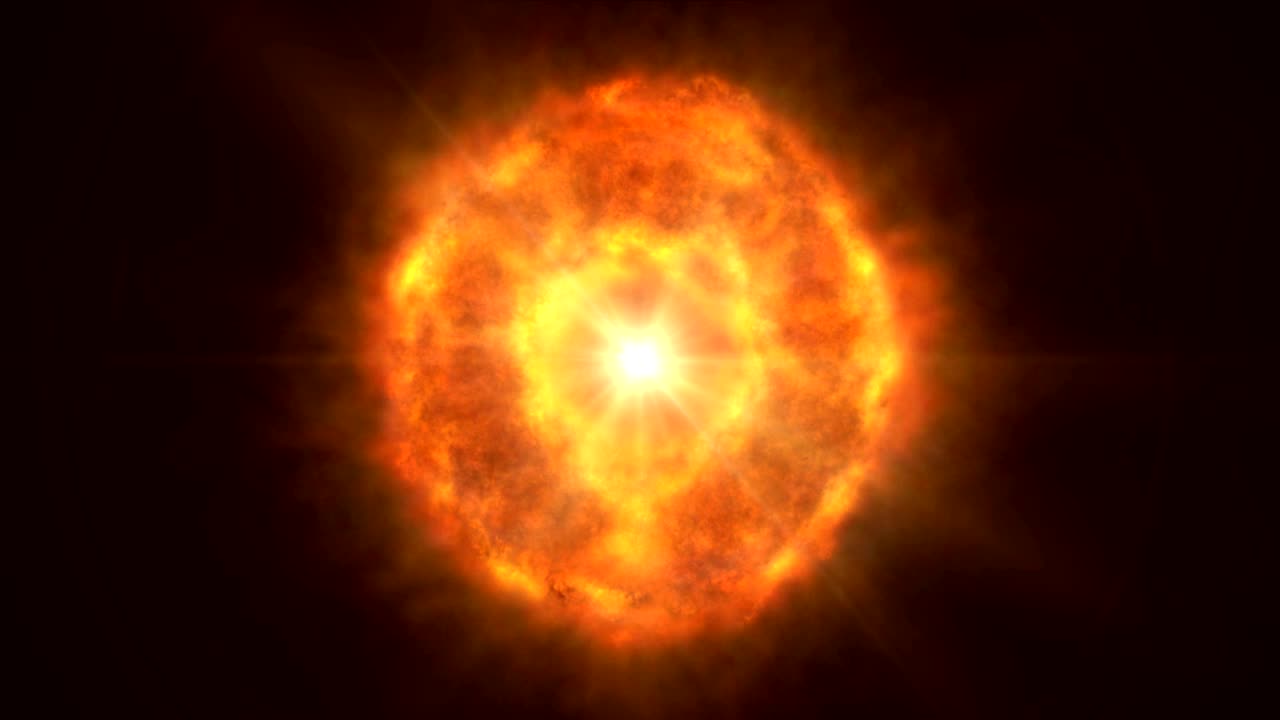 bola de fuego abstracta 4k