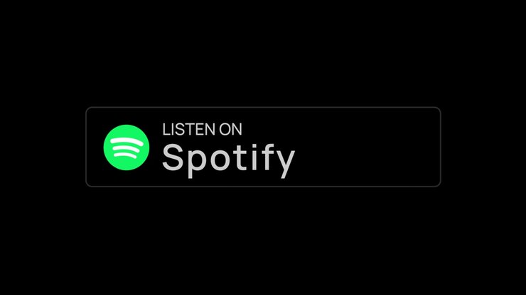 Listen on Spotify Badge Dark Mode