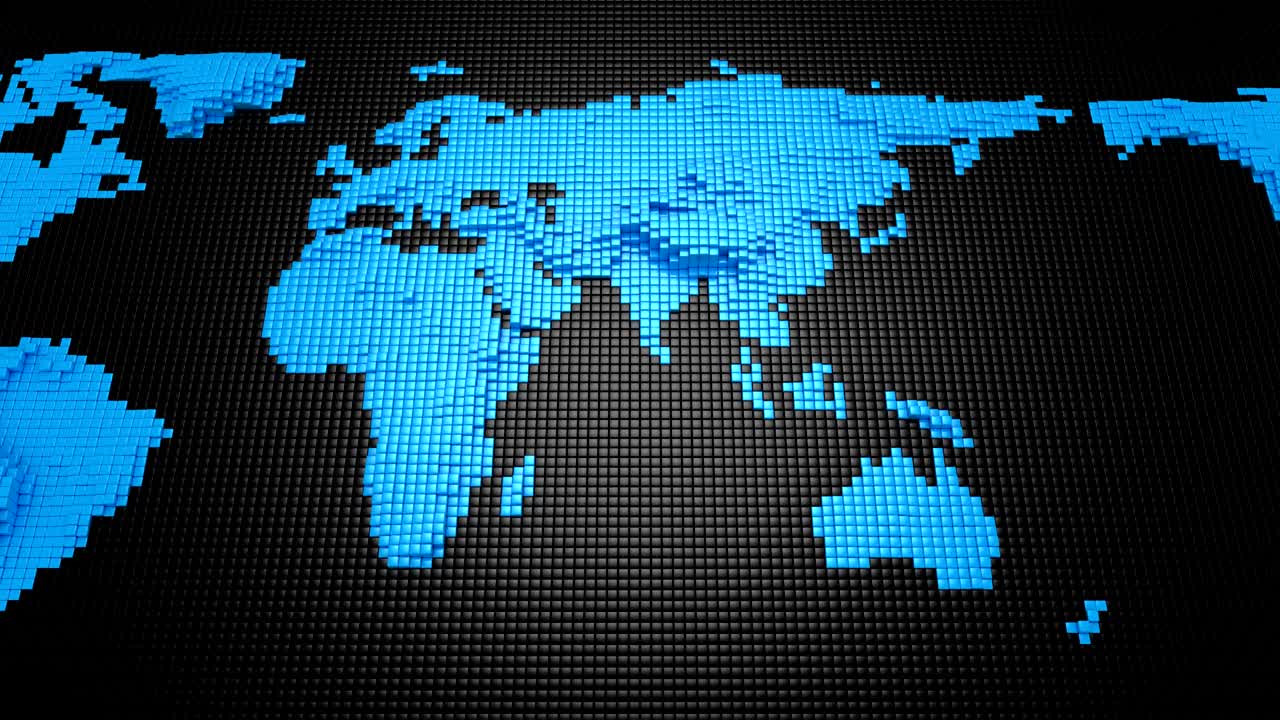 Cubes Formed A Relief Map Of The Earth