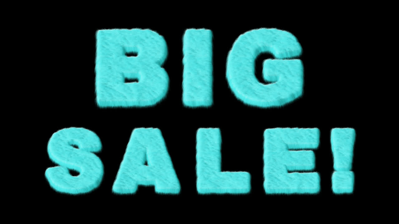 Big Sale Banner with Furry Text