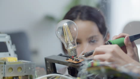 closeup shot of two schoolchildren doing school project