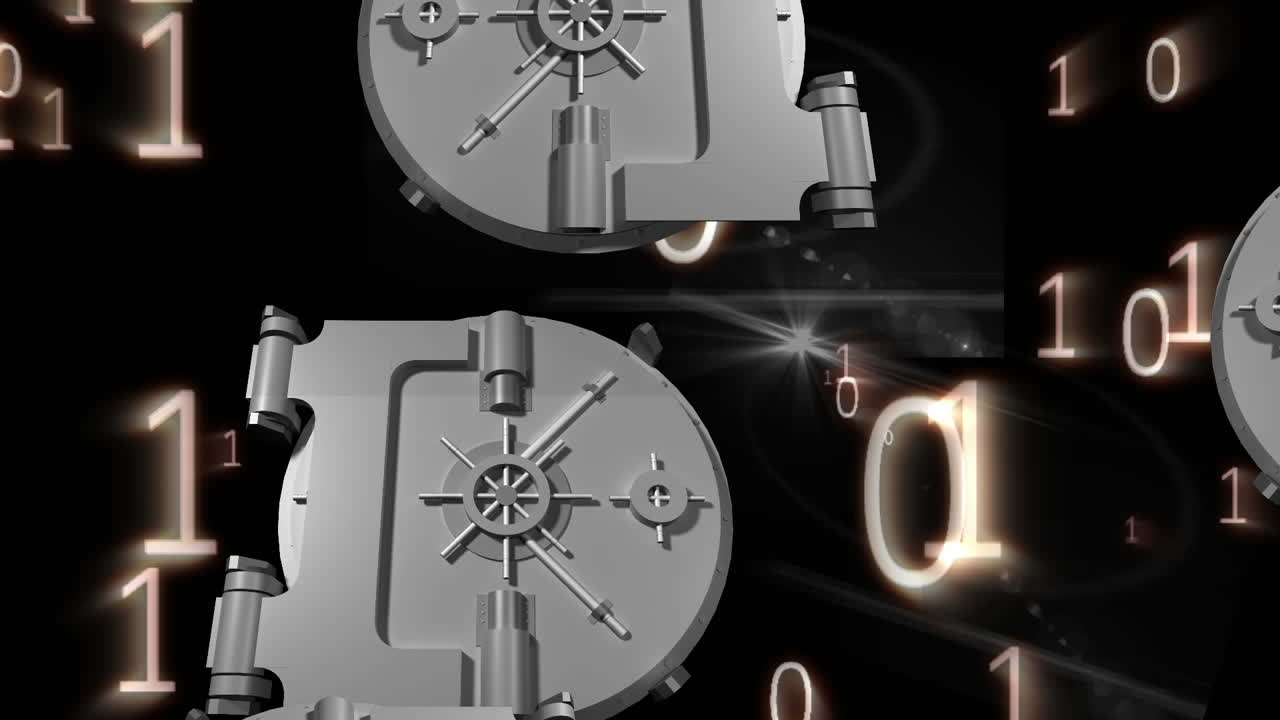 바이너리 코딩을 통해 savelock 보안 아이콘으로 연결 네트워크의 애니메이션