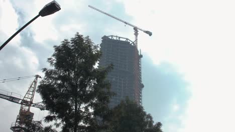 construction of a skyscraper