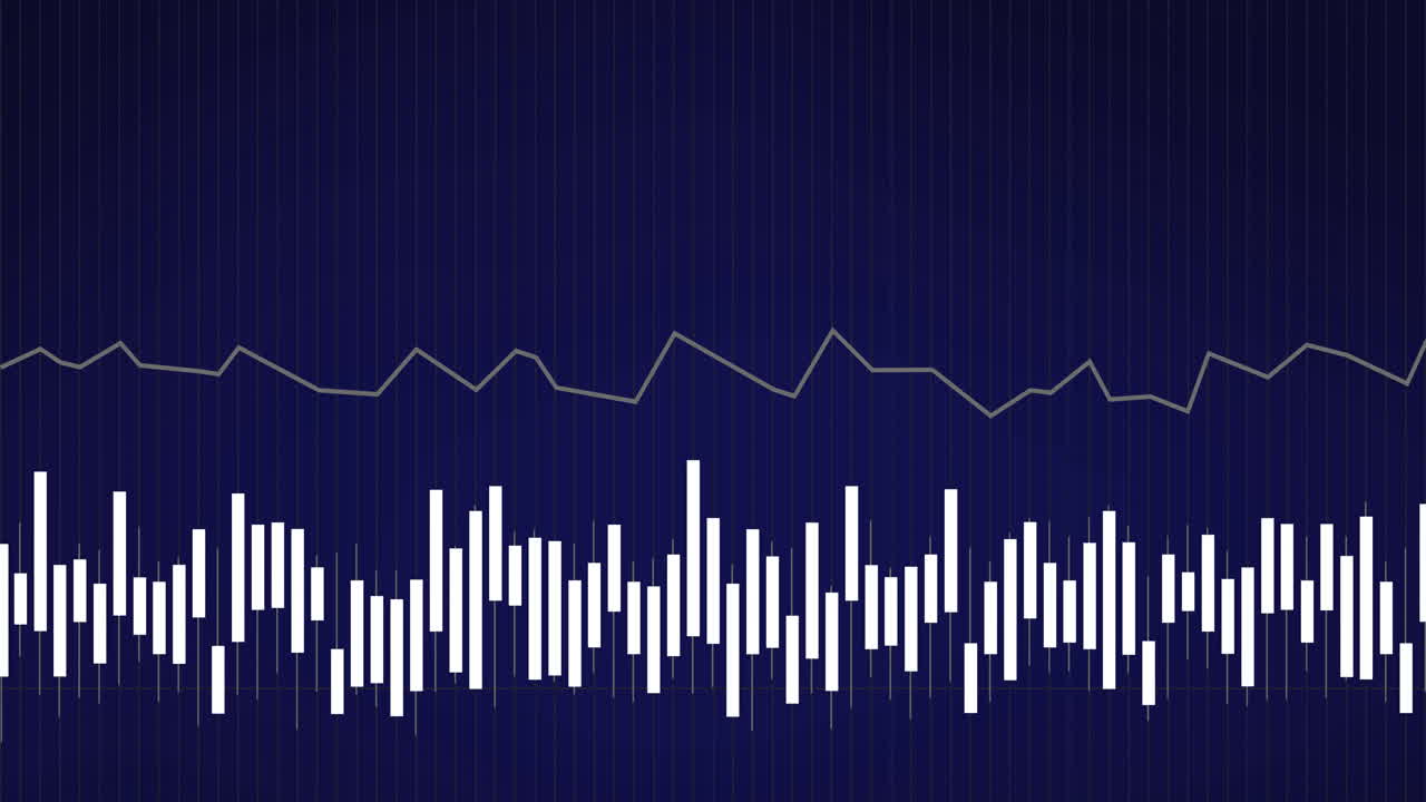 어두운 배경 위의 디지털 데이터 처리의 애니메이션