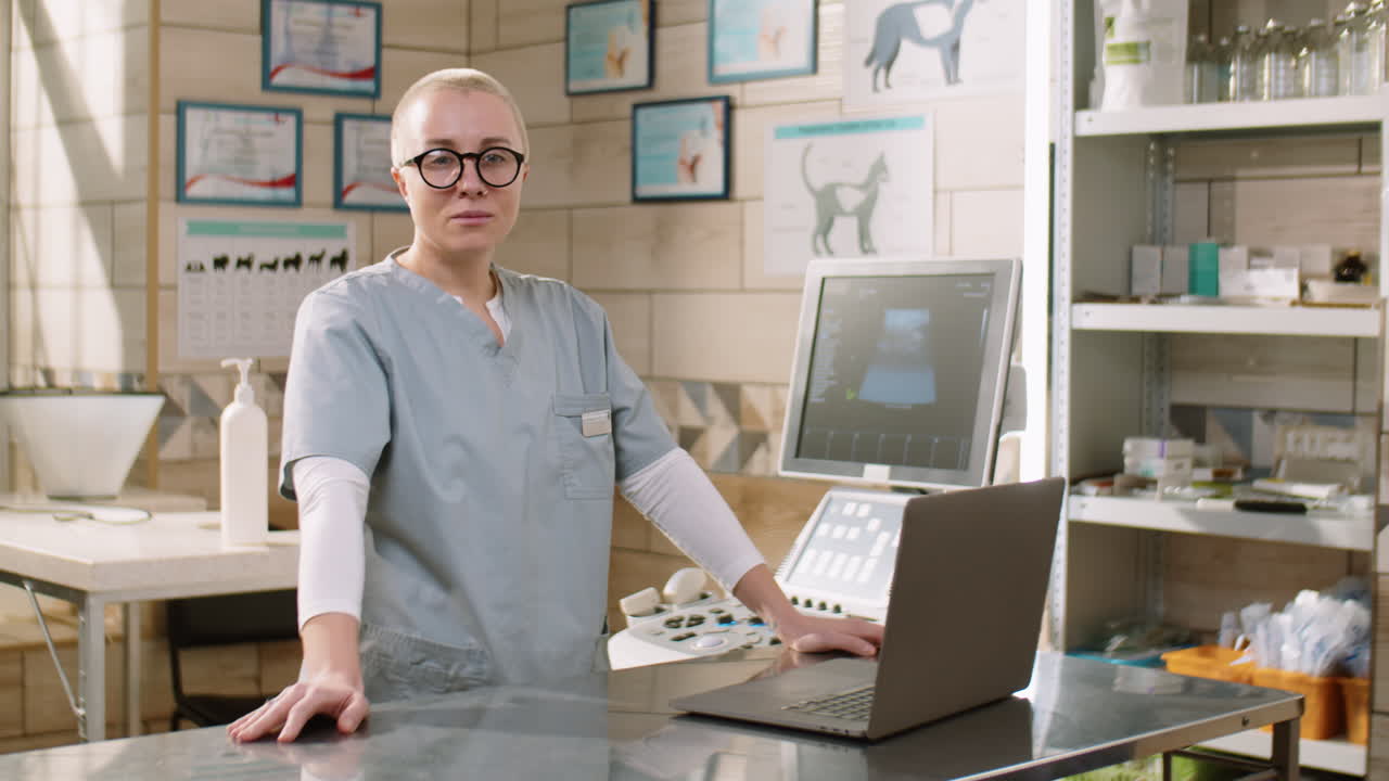 Portrait of Female Vet at Work in Clinic