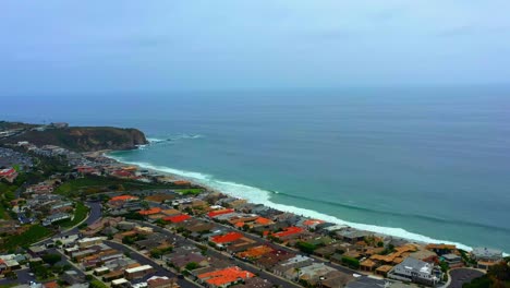 drone shot rising up in salt creek beach, dana point ca