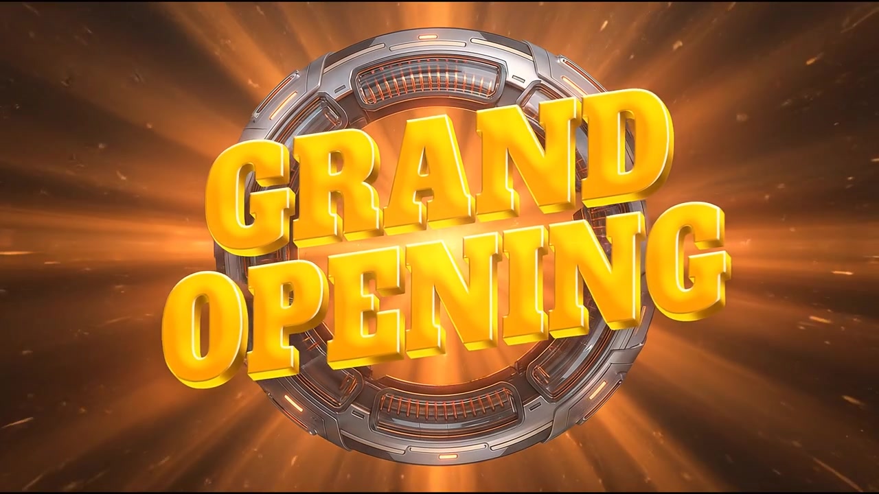 Grand Opening 3D Motion Graphics Title Reveal