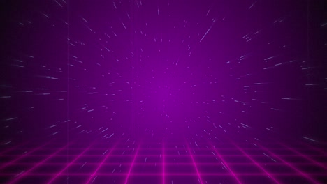 partícula rosa proveniente del fondo por encima del piso cuadrado rosa 4k