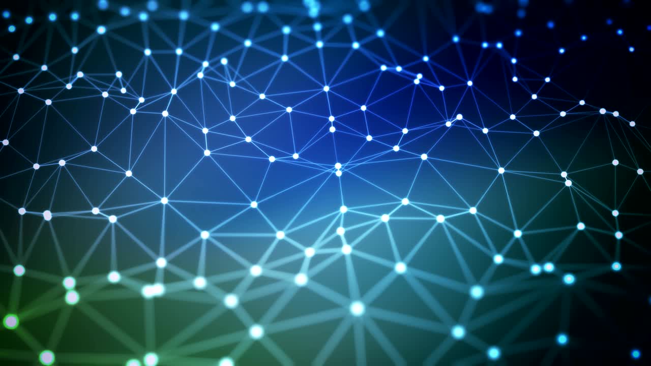 el fondo de la estructura abstracta o la red conectada. animación de bucle renderizada en 3d.