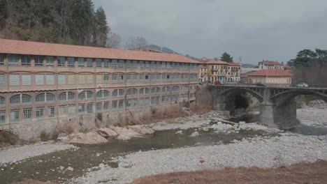 biella 2022 industrial archeology on the cervo stream 4k 25fps pan left.