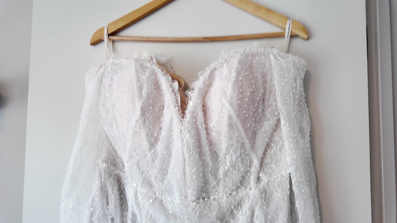 우아한 흰색 신부 웨딩 드레스 사진