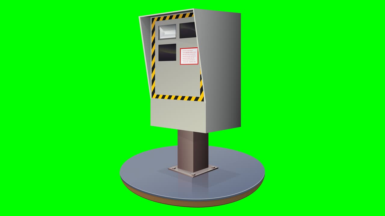 녹색 배경에 박이는 도로 카메라 애니메이션 루프