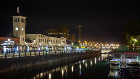 Malmo-Noche-Estación-Central-Ferrocarril