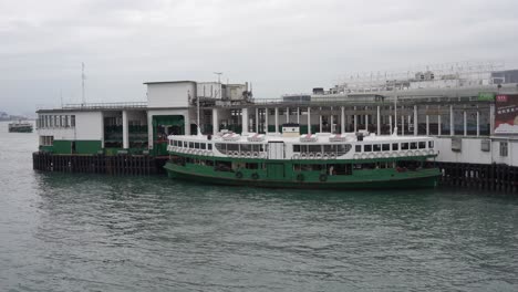 starferry pier on a cloudy day in tsimshatsui, hong kong