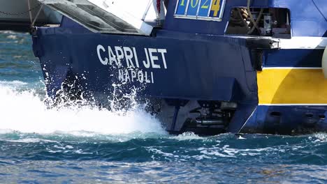 ferry navigating through sorrento's coastal waters