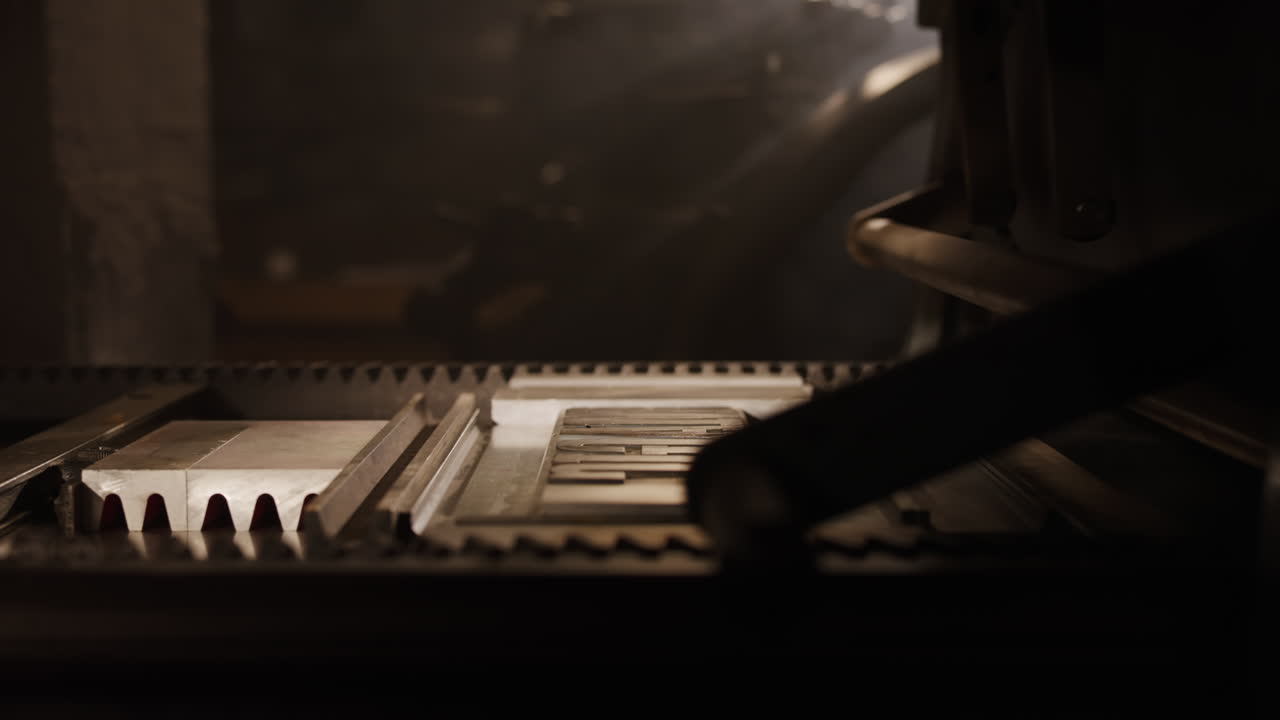 Vintage Printing Press in Action