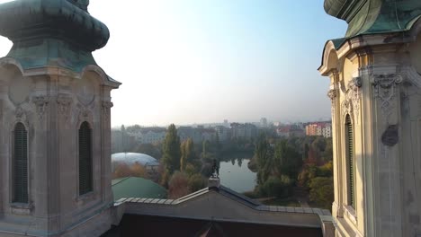 flying through church towers