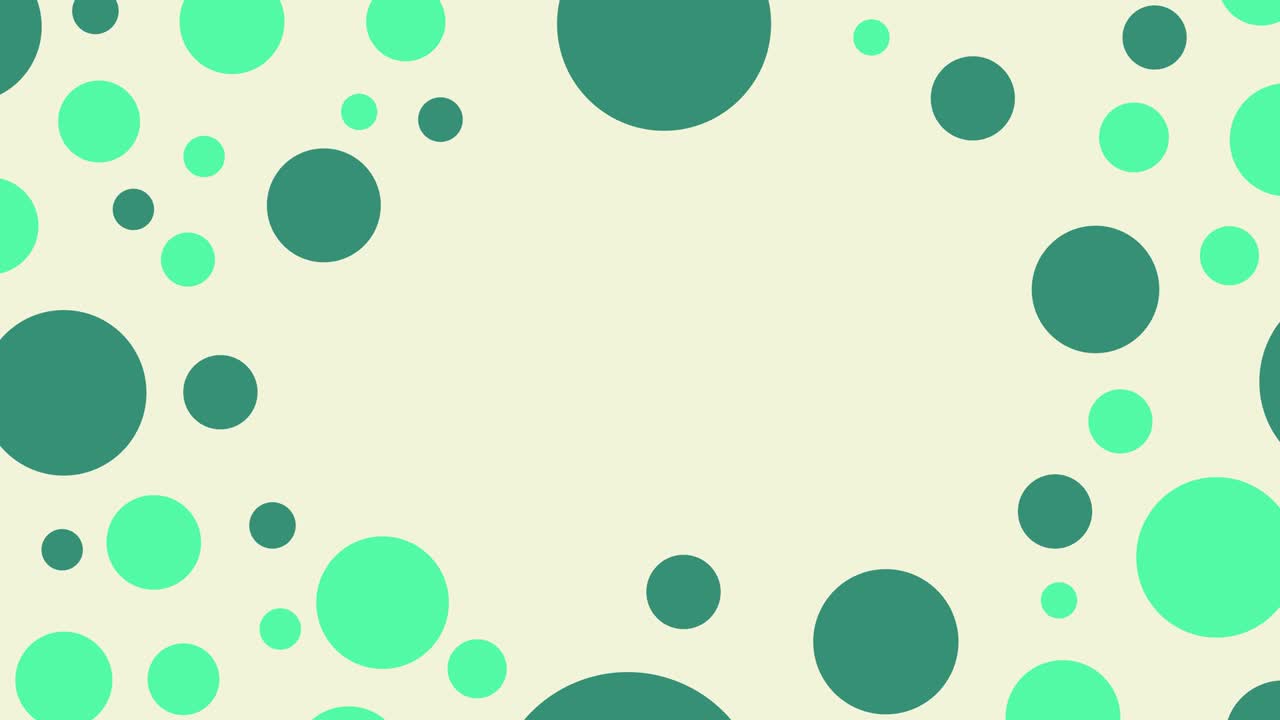 초록색 배경의 추상적인 원- 움직이고 있습니다.