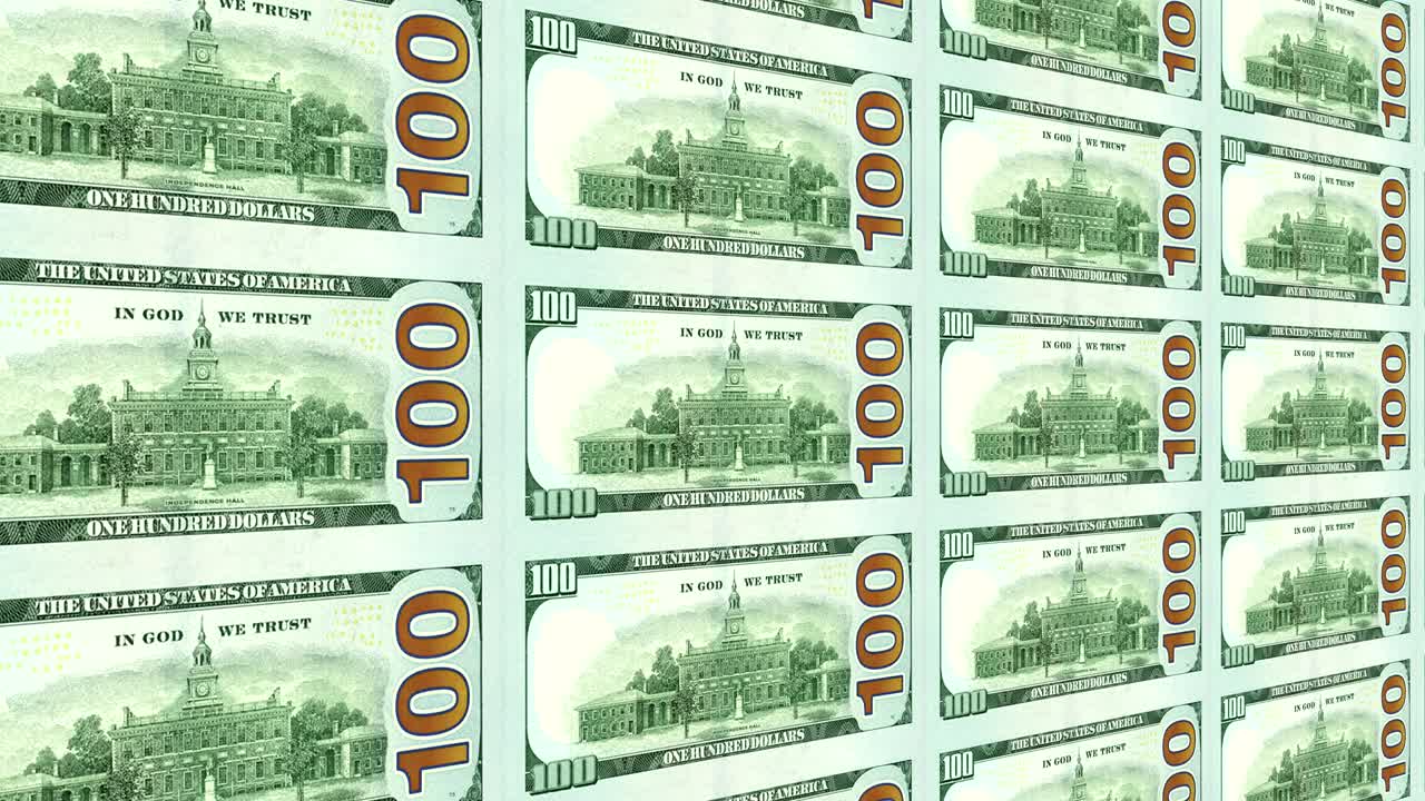 새로운 100달러 지폐의 뒷면은 3d로 여 있습니다.