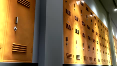 loop-able dolly shot of school lockers