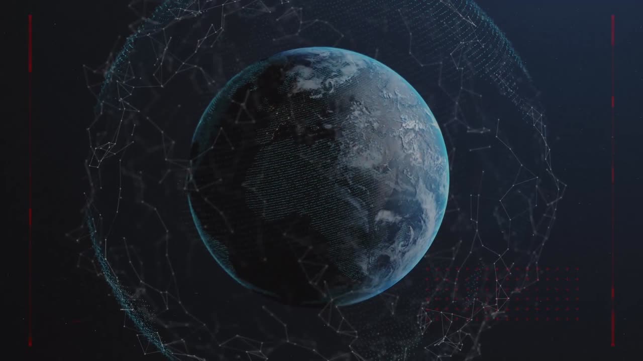 Animation of network of connections over globe