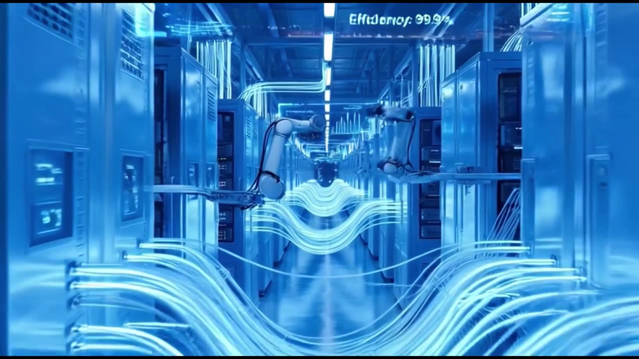 Robotic Arms and Drones Maintaining Modern Data Center Servers