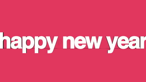 Rolling-Happy-New-Year-text-on-red-gradient