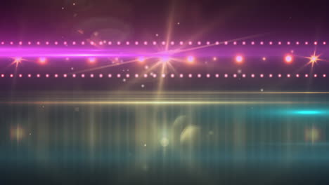 video de luces rosadas brillantes y nieve cayendo
