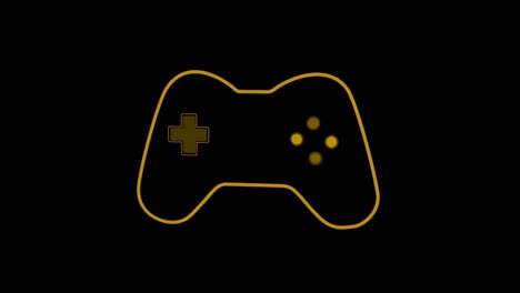 Animation-of-yellow-video-game-logo