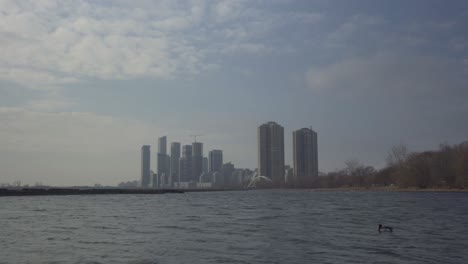parklawn neighbourhood skyline in toronto, scenic landscape