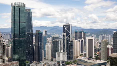 kuala lumpur - 29 march 2025 : timelapse of the kuala lumpur skyline from a high vantage point