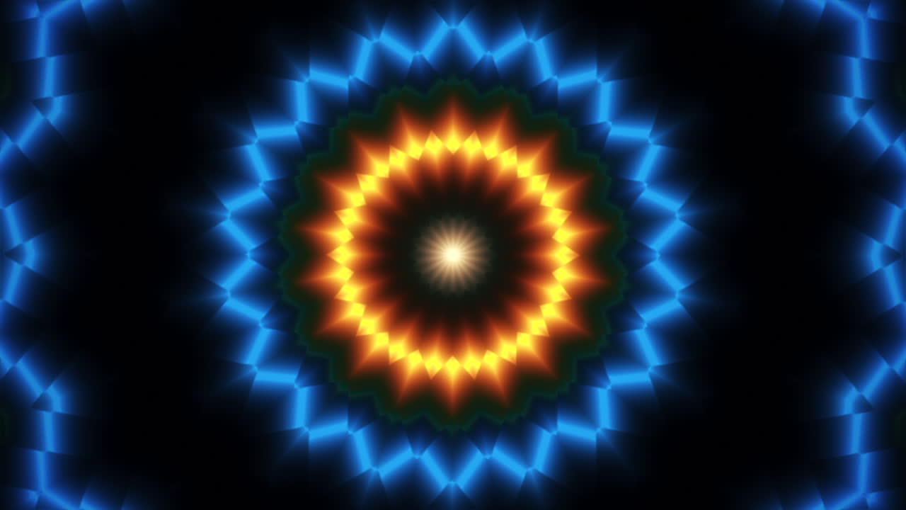 imágenes abstractas de caleidoscopio de neón