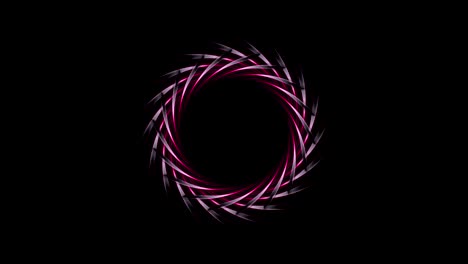 purple circle abstract logo on black background video animation