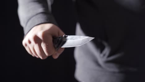 sharp dangerous knife.