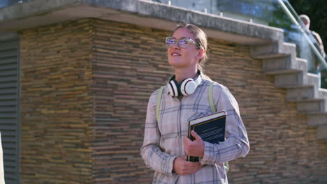 students on campus
