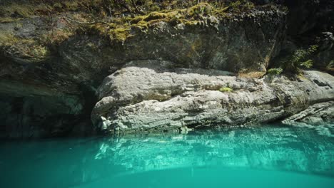 Shot-of-underwater-landscape-of-Vestland-Stryn-Loen-in-the-Loenvatnet-lake,-Norway