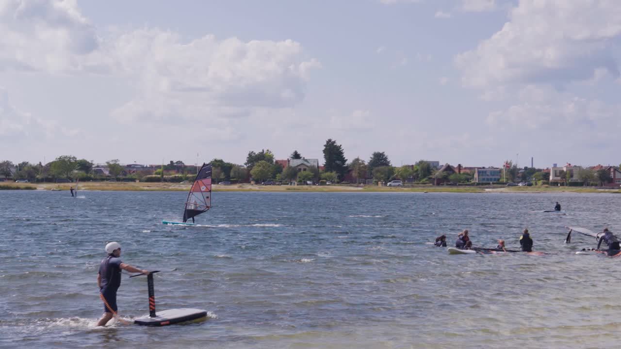 Windsurfing and other outdoor water activities in Copenhagen, Denmark