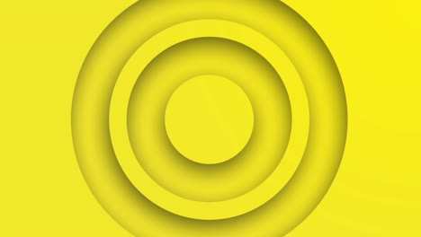 4k 3d abstracto de fondo amarillo creativo con círculos animados.