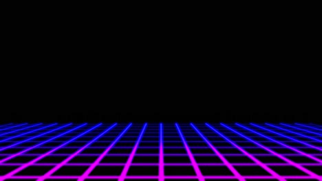 neon grid lines moving against black background