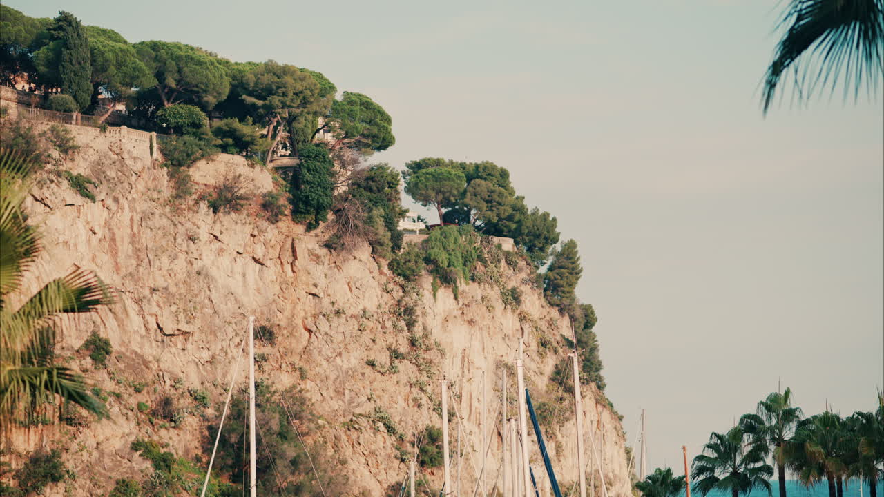 View of boats docked in the Port de Fontvieille in Monaco