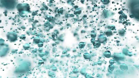 teal water drops abstract background