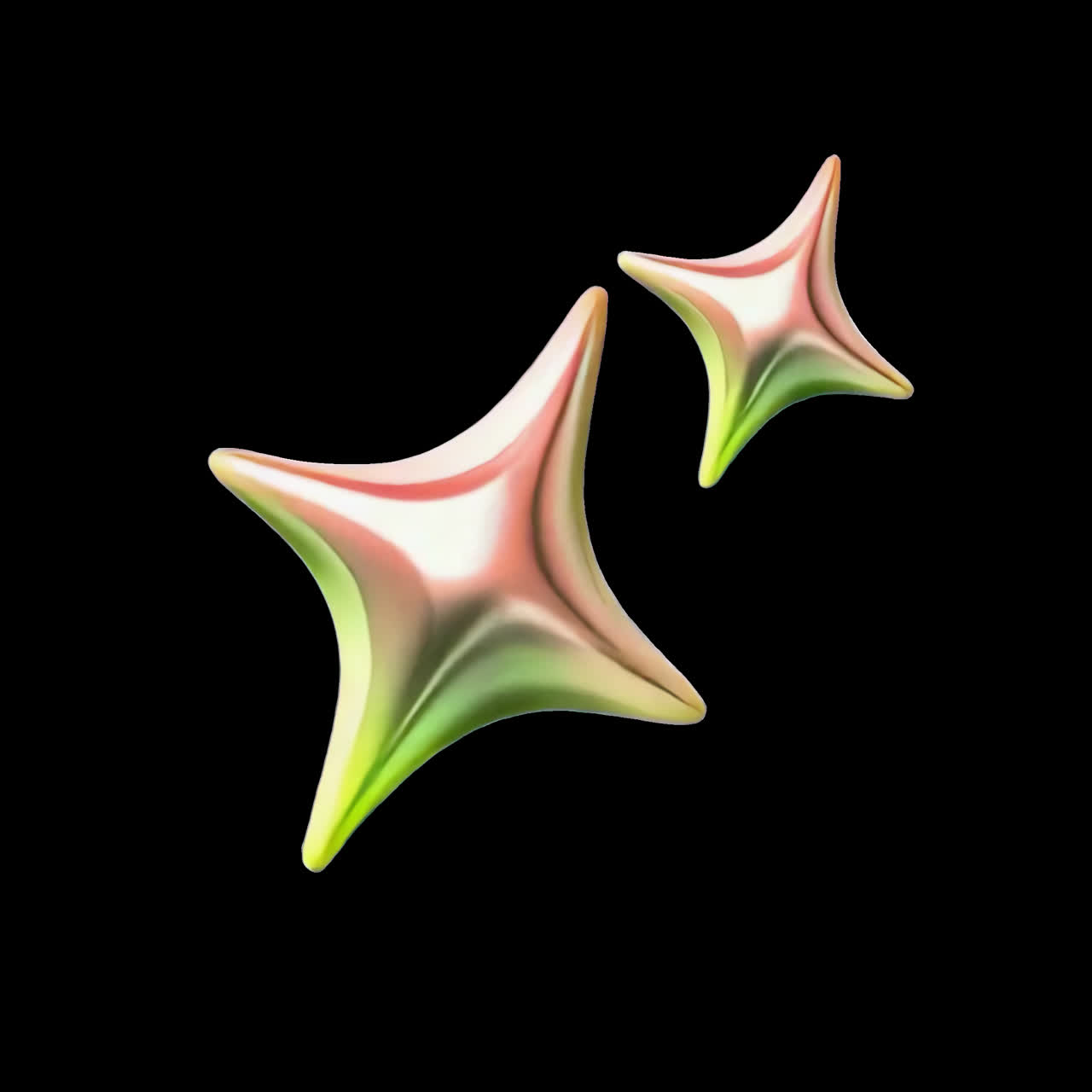 Abstract geometric shapes animation isolated asset, transparent 4K video, alpha channel, ProRes 4444