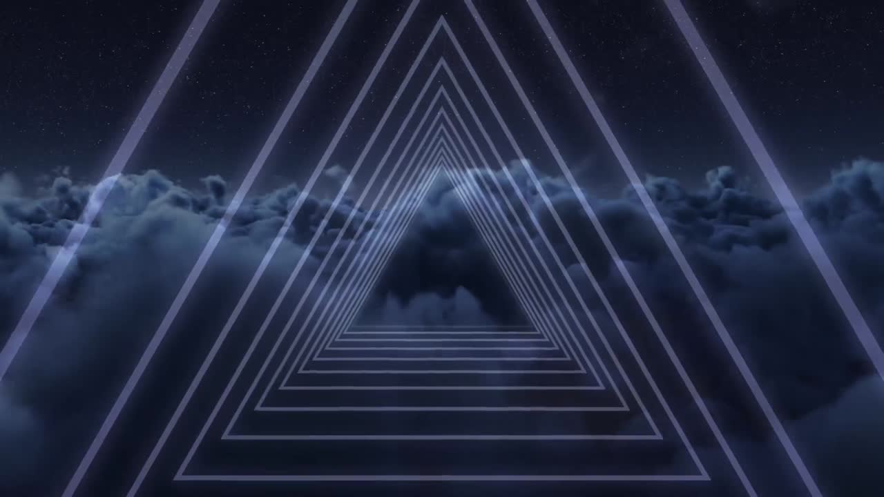 compuesto digital de un triángulo continuo